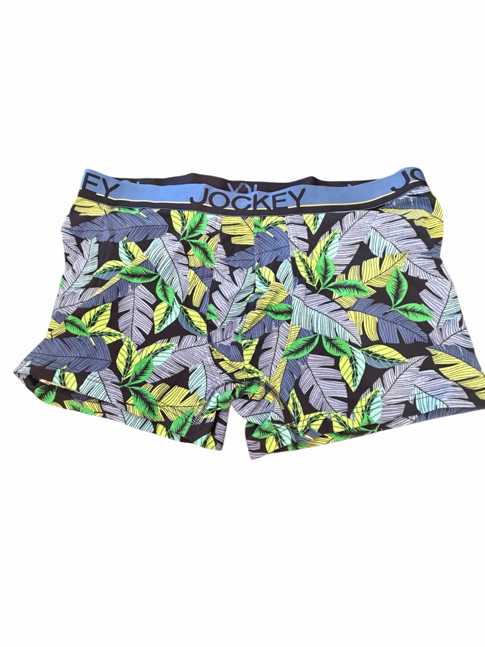 Jockey Men's XL 40 42 Casual Cotton Stretch 3"‎ Trunk Colorful Plants